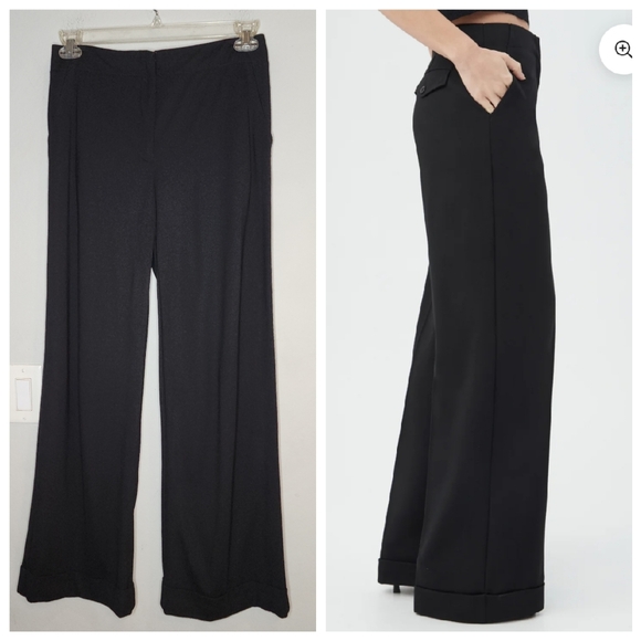 Truna Turk Wide Leg Cohen 2 Pant Ponte Jersey Drapey Size 6...